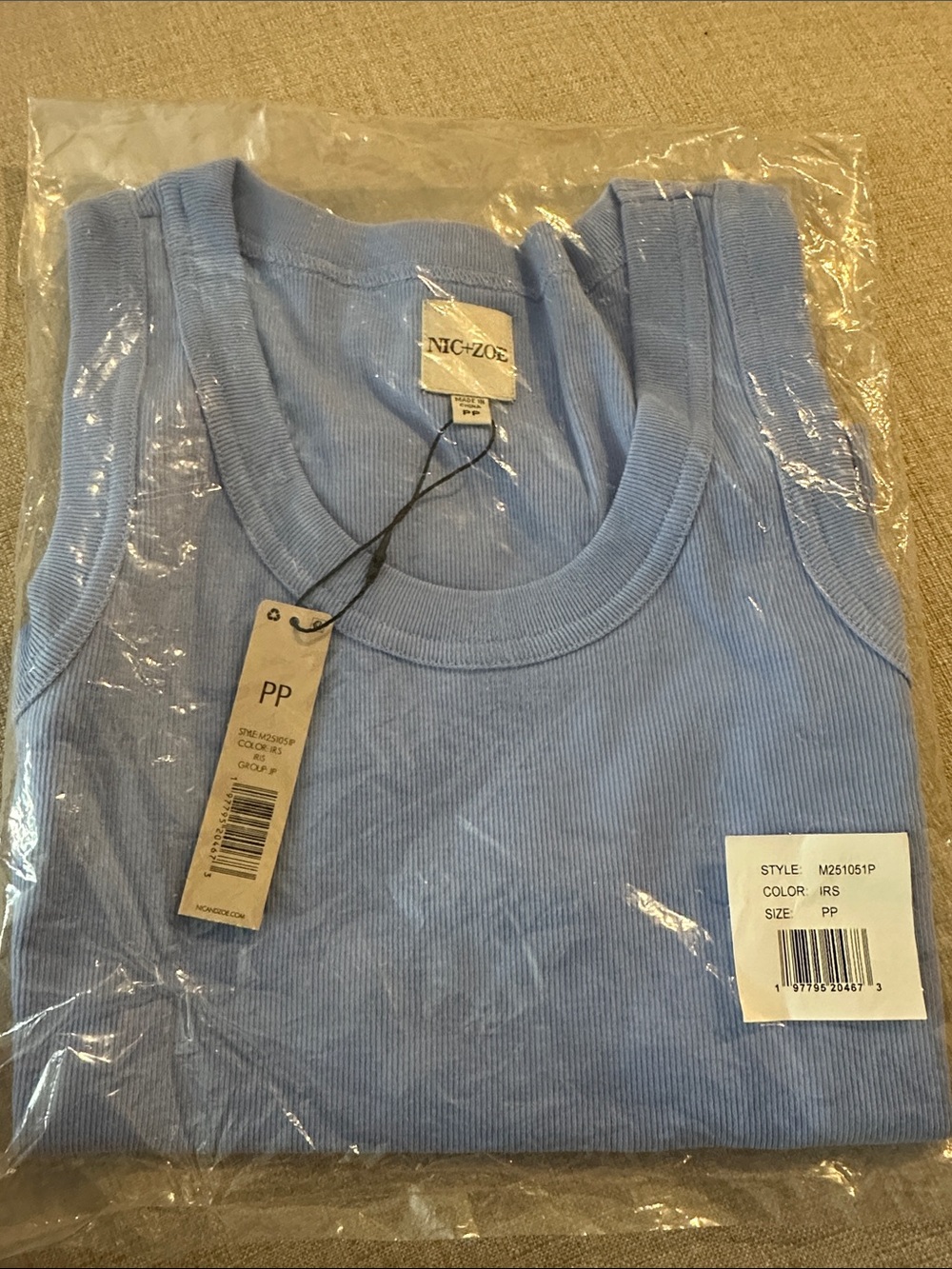 NIC+ZOE Blue Scoop Tank Top - Picture 2 of 10
